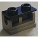 LEGO Medium Stone Gray Hinge Brick 1 x 2 with Black Top Plate (3937 / 3938)