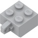 LEGO Medium Steengrijs Scharnier Steen 2 x 2 Vergrendelings met 1 Finger Verticaal (geen asgat) (30389)
