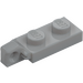 LEGO Medium Stone Gray Hinge Plate 1 x 2 Locking with Single Finger on End Vertical with Bottom Groove (44301)