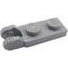LEGO Medium Stone Gray Hinge Plate 1 x 2 with Locking Fingers without Groove (44302 / 54657)