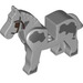 LEGO Medium Stone Gray Horse with Brown Bridle and Gray Patches (75998)