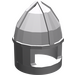 LEGO Medium Stone Gray Minifig Castle Helmet with Chin-Guard (3896)