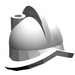 LEGO Medium Stone Gray Minifig Helmet Morion (10836 / 30048)