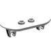 LEGO Medium Stone Gray Minifig Skateboard with Two Wheel Clips (45917)