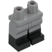 LEGO Medium Stone Gray Minifigure Hips and Legs with Black Boots (21019 / 77601)