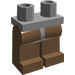 LEGO Mittleres Steingrau Minifigure Hüften mit Brown Beine (3815)