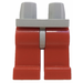 LEGO Mittleres Steingrau Minifigur Hüften mit Rot Beine (73200 / 88584)