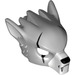 LEGO Medium Stone Gray Minifigure Wolf Head with Scars and White Ears (11233 / 12827)
