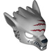 LEGO Medium Stone Gray Minifigure Wolf Head with Stubble and Dark Red Gashes (11233)