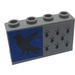 LEGO Medium Steengrijs Paneel 1 x 4 x 2 met 8 Zwart Spires en Raven Sticker (14718)