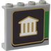 LEGO Mittleres Steingrau Panel 1 x 4 x 3 mit Bank Logo Aufkleber mit Seitenstützen, Hohlbolzen (35323)