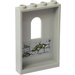 LEGO Medium Stone Gray Panel 1 x 4 x 5 with Window with Brick Wall Pattern and Holes with Eyes Sticker (60808)