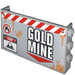 LEGO Medium Stone Gray Panel 1 x 6 x 3 with Side Studs with &#039;GOLD MINE&#039; Sticker (98280)