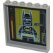 LEGO Medium Steengrijs Paneel 1 x 6 x 5 met &#039;READY&#039; en Batman Aan Screen Sticker (59349 / 59350)