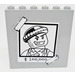 LEGO Medium Stone Gray Panel 1 x 6 x 5 with Wanted Poster and &#039;$100,000&#039; Sticker (59349)