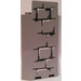 LEGO Medium Steengrijs Paneel 3 x 3 x 6 Hoek Muur met Bricks Sticker zonder inkepingen aan de onderzijde (87421)