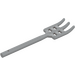 LEGO Střední kamenná šedá Pitchfork s měkkým plastem a plochým dnem (95345)