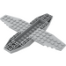 LEGO Medium Steengrijs Vliegtuig Onderzijde 18 x 16 x 1 x 1 1/3 (35106)