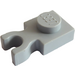 LEGO Medium Stone Gray Plate 1 x 1 with Vertical Clip (Thick &#039;U&#039; Clip) (4085 / 60897)