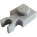 LEGO Medium Stone Gray Plate 1 x 1 with Vertical Clip (Thin &#039;U&#039; Clip) (4085 / 60897)