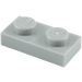LEGO Mittleres Steingrau Platte 1 x 2 (3023)