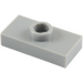 LEGO Medium Stone Gray Plate 1 x 2 with 1 Stud (without Bottom Groove) (3794)