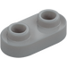LEGO Medium Stone Gray Plate 1 x 2 with Rounded Ends (35480)