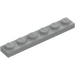 LEGO Medium steingrå Plate 1 x 6 (3666)