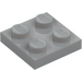 LEGO Medium Stone Gray Plate 2 x 2 (3022)