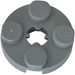 LEGO Medium Stone Gray Plate 2 x 2 Round with Axle Hole (with &#039;X&#039; Axle Hole) (4032)