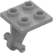 LEGO Medium steingrå Plate 2 x 2 Tynn med Dual Hjul Holder med forsterkning (65361)