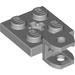 LEGO Medium Stone Gray Plate 2 x 2 with Ball Joint Socket (Flattened) (42478 / 63082)