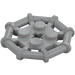 LEGO Medium steengrijs Plaat 2 x 2 met Staaf Kader Octagonal (ronde noppen) (75937)