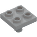 LEGO Mittleres Steingrau Platte 2 x 2 mit Unterseite Pin (Keine Löcher) (2476 / 48241)