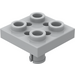 LEGO Medium Stone Gray Plate 2 x 2 with Bottom Pin (Small Holes in Plate) (2476)