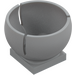 LEGO Medium Stone Gray Plate 2 x 2 with Hemispherical Socket 3 x 3 x 2 (44358)