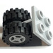 LEGO Mittleres Steingrau Platte 2 x 2 mit Medium Stone Grau Räder