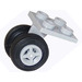 LEGO Medium Stone Gray Plate 2 x 2 with Medium Stone Gray Wheels with New Style Tires