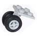 LEGO Gris pierre moyen assiette 2 x 2 avec Medium Stone grise roues avec New Style Tires