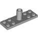 LEGO Medium Stone Gray Plate 2 x 6 with Pole Shaft (25195)
