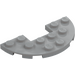 LEGO Medium steingrå Plate 3 x 6 Rund Halv Sirkel med UtskjæRing (18646)