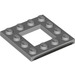 LEGO Mittleres Steingrau Platte 4 x 4 mit 2 x 2 Open Center mit Lines (64799 / 100674)