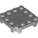 LEGO Mittleres Steingrau Platte 4 x 4 x 0.7 mit Abgerundete Ecken und Empty Middle (66792)
