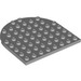 LEGO Medium Stone Gray Plate 8 x 8 Round Half Circle (41948)