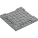 LEGO Grigio pietra medio Piastra 8 x 8 x 0.7 con Cutouts (2628)