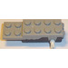 LEGO Mittleres Steingrau Pullback Motor 6 x 2 x 1.3 mit Weiß Shafts und Schwarz Base