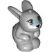 LEGO Medium Stone Gray Rabbit with Black Nose and Turquoise Eyes (12883)