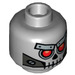 LEGO Medium Stone Gray Robo Skeleton Minifigure Head (Recessed Solid Stud) (16125 / 47625)