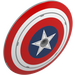 LEGO Medium Stone Gray Round Shield with Curved Face with Captain America Logo (75902 / 104369)