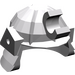 LEGO Medium Stone Gray Samurai Helmet with Clip and Short Visor  (30175)